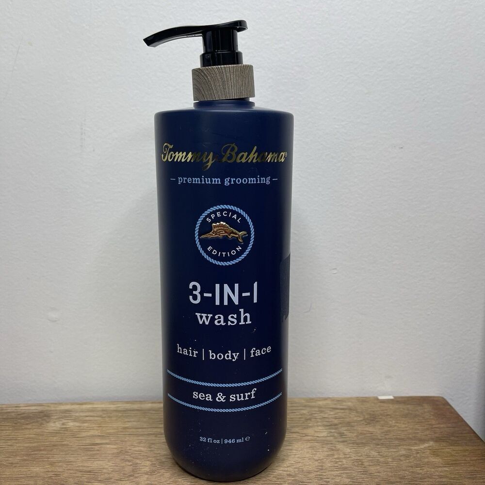 Tommy Bahama Premium 3-in-1 Hair Body & Face Wash - Sea & Surf- Jumbo 32 oz